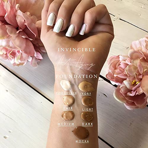 Mirabella Invincible HD Foundation – Moisturizing Full-Coverage Demi-Matte (Mocha VI)
