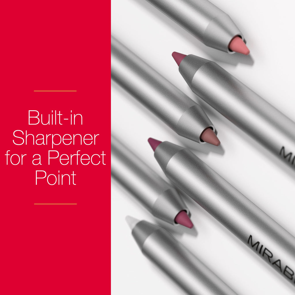 Mirabella Line and Define Lip Definer – Retractable Lip Pencil with Built-In Sharpener (Bratty)