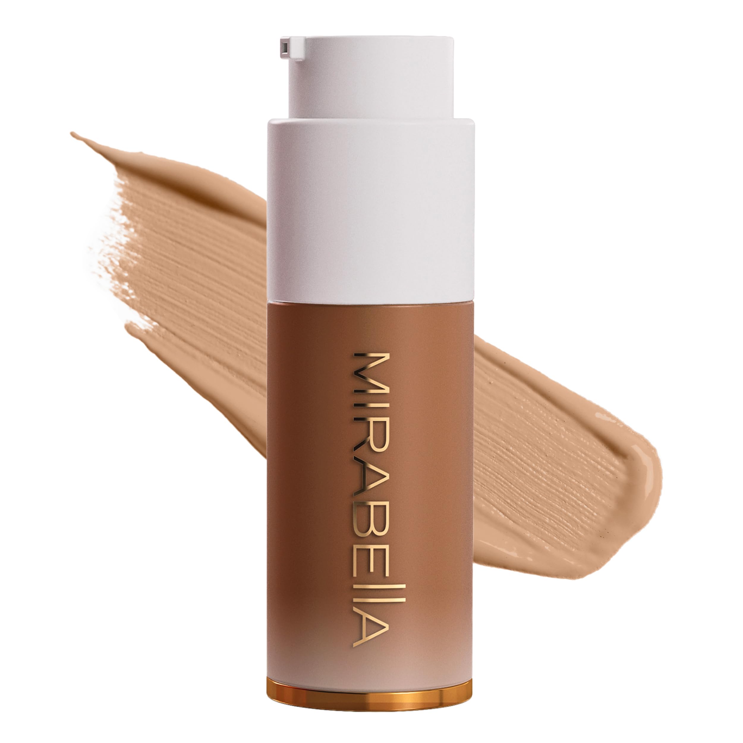 Mirabella Invincible for All HD Liquid Foundation – Moisturizing Demi-Matte Full Coverage (Tan T190) | 24 Shades