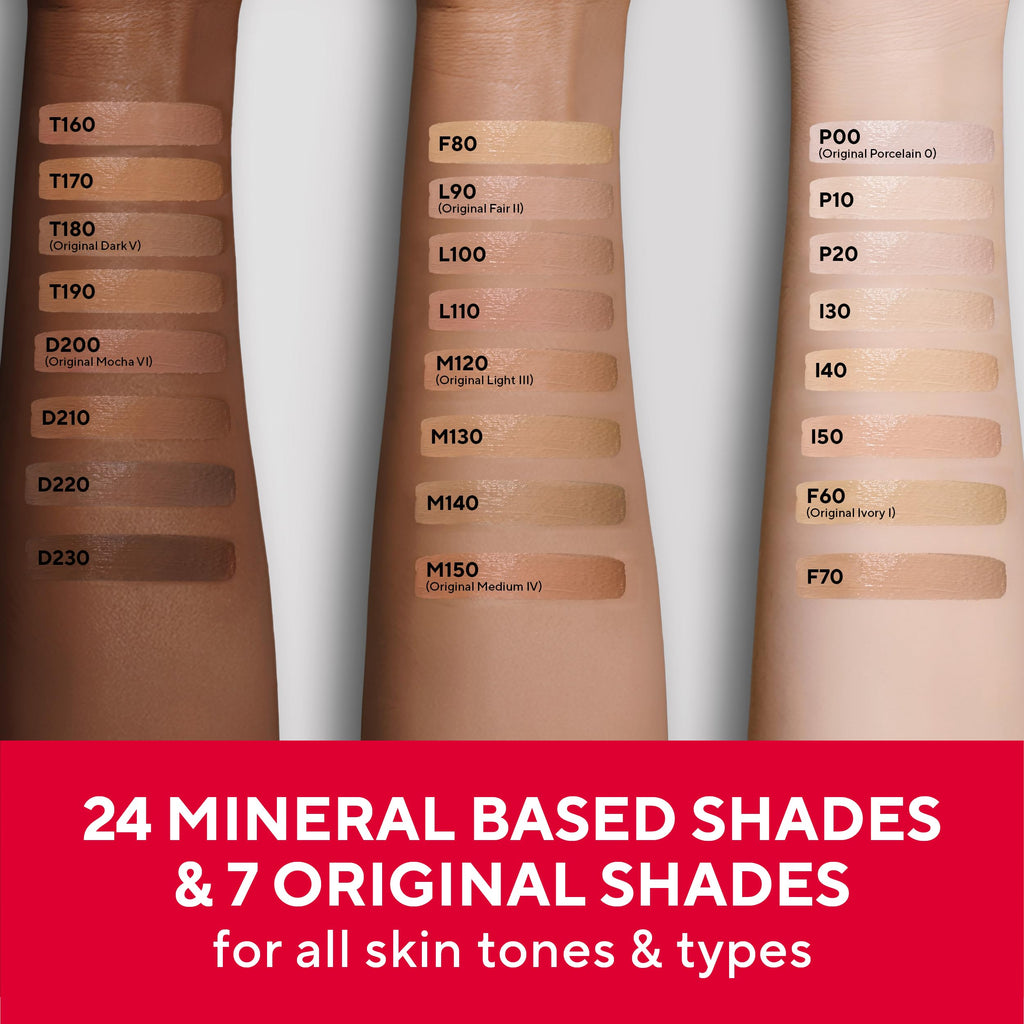 Mirabella Invincible for All HD Liquid Foundation – Moisturizing Demi-Matte Full Coverage (Tan T190) | 24 Shades
