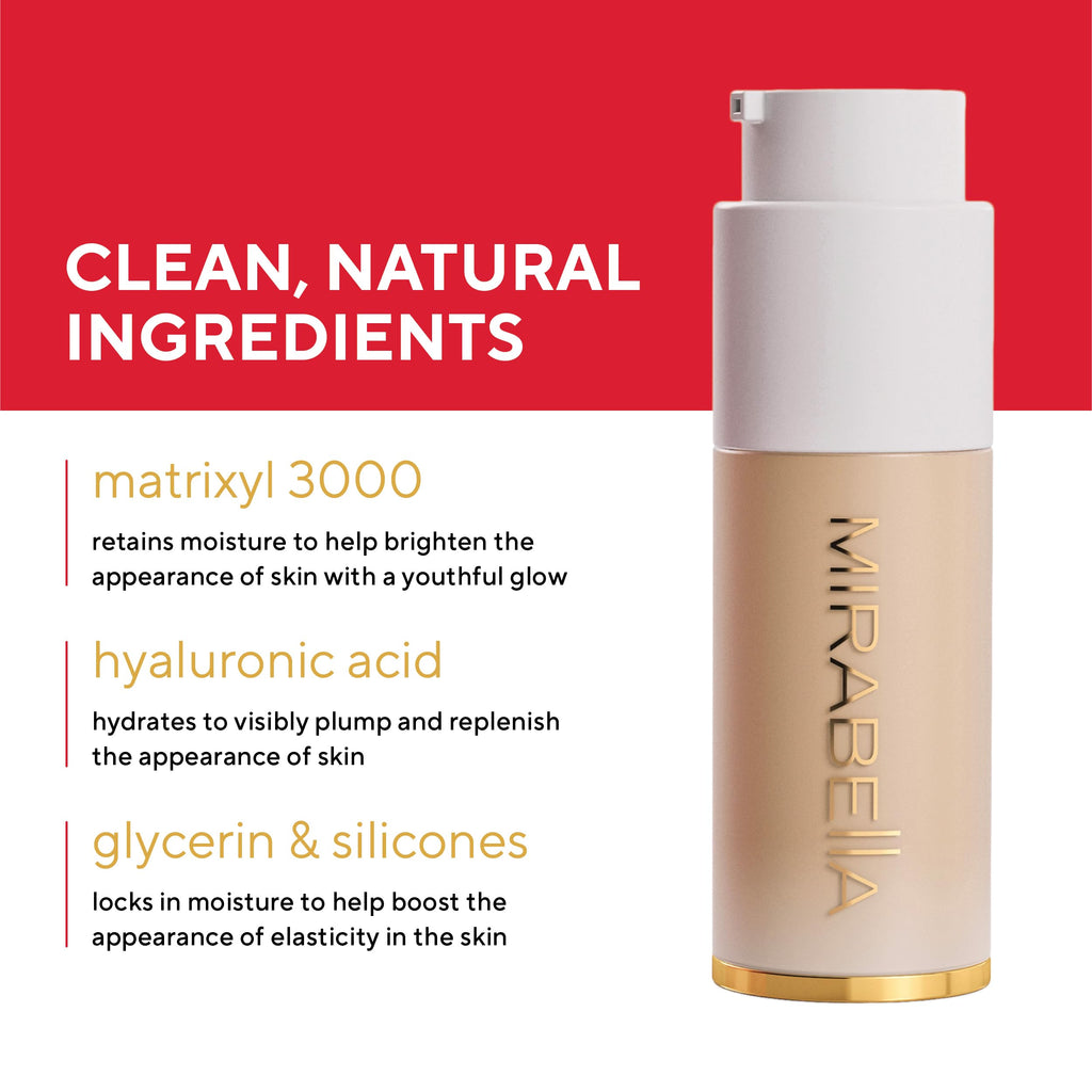 Mirabella Invincible for All HD Liquid Foundation – Hydrating, Full-Coverage Demi-Matte Finish, Tan T160
