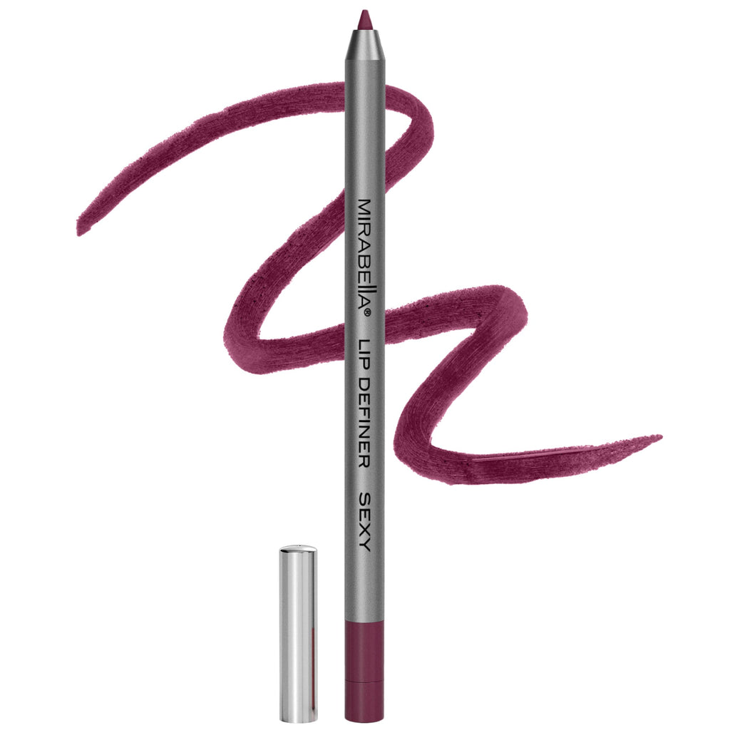 Mirabella Line & Define Lip Definer Lip Pencil — Ultra-C creamy, Moisturizing, Long-Lasting, Built-In Sharpener (Shade Sexy)