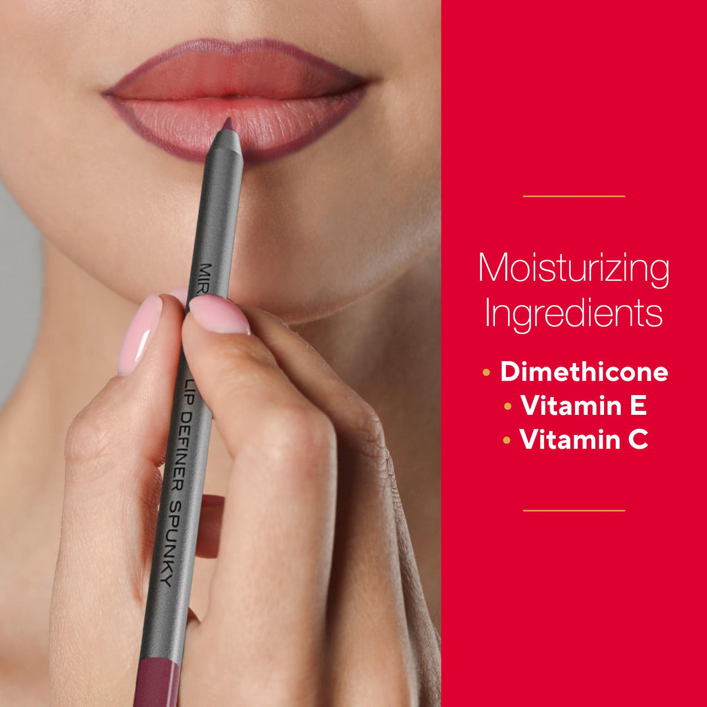 Mirabella Line & Define Lip Definer – Ultra-Creamy, Long-Lasting Retractable Lip Pencil with Vitamin C & E