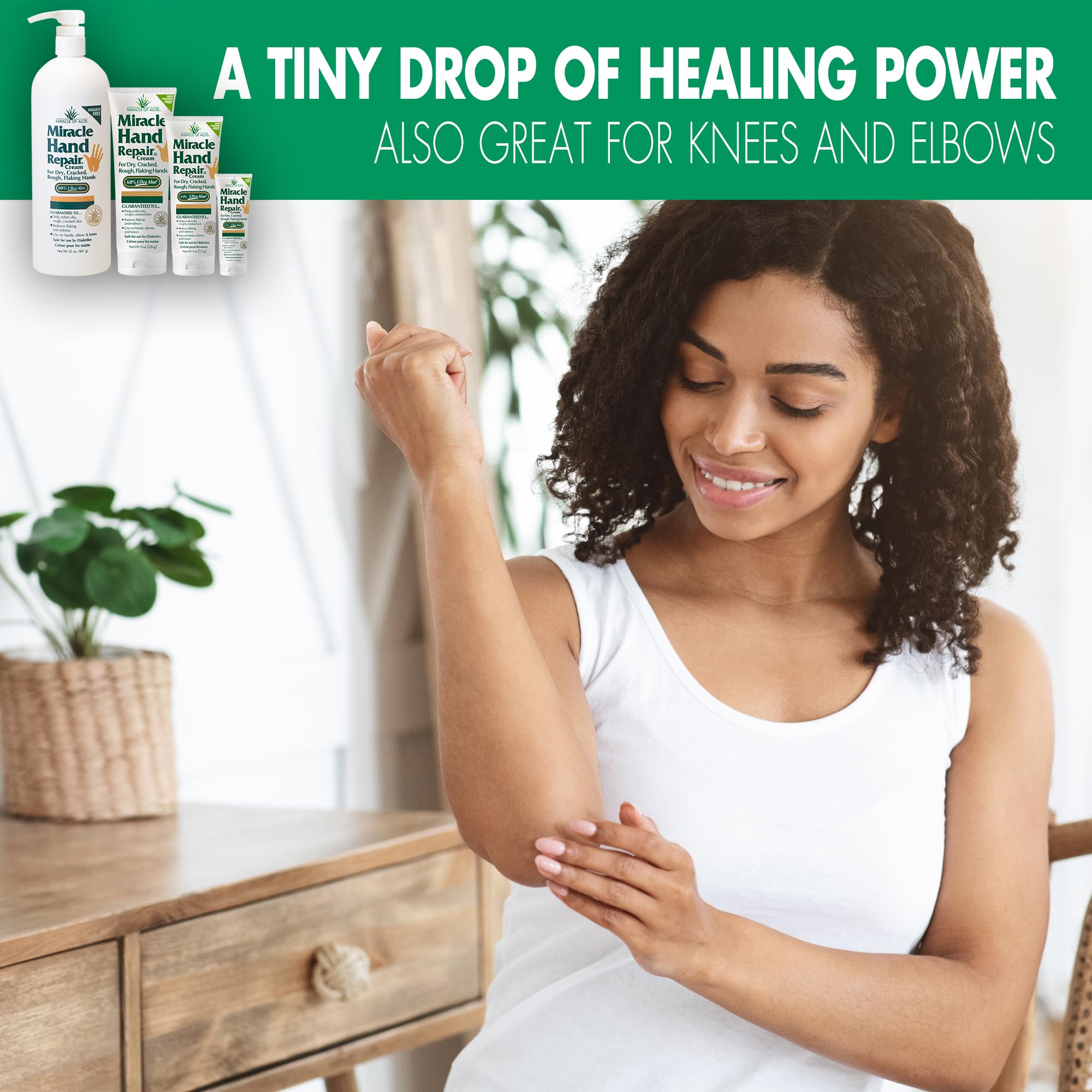 Miracle Hand Repair Cream 32 oz – 60% UltraAloe Gel | Non-Greasy, Fast-Absorbing Hand Moisturizer