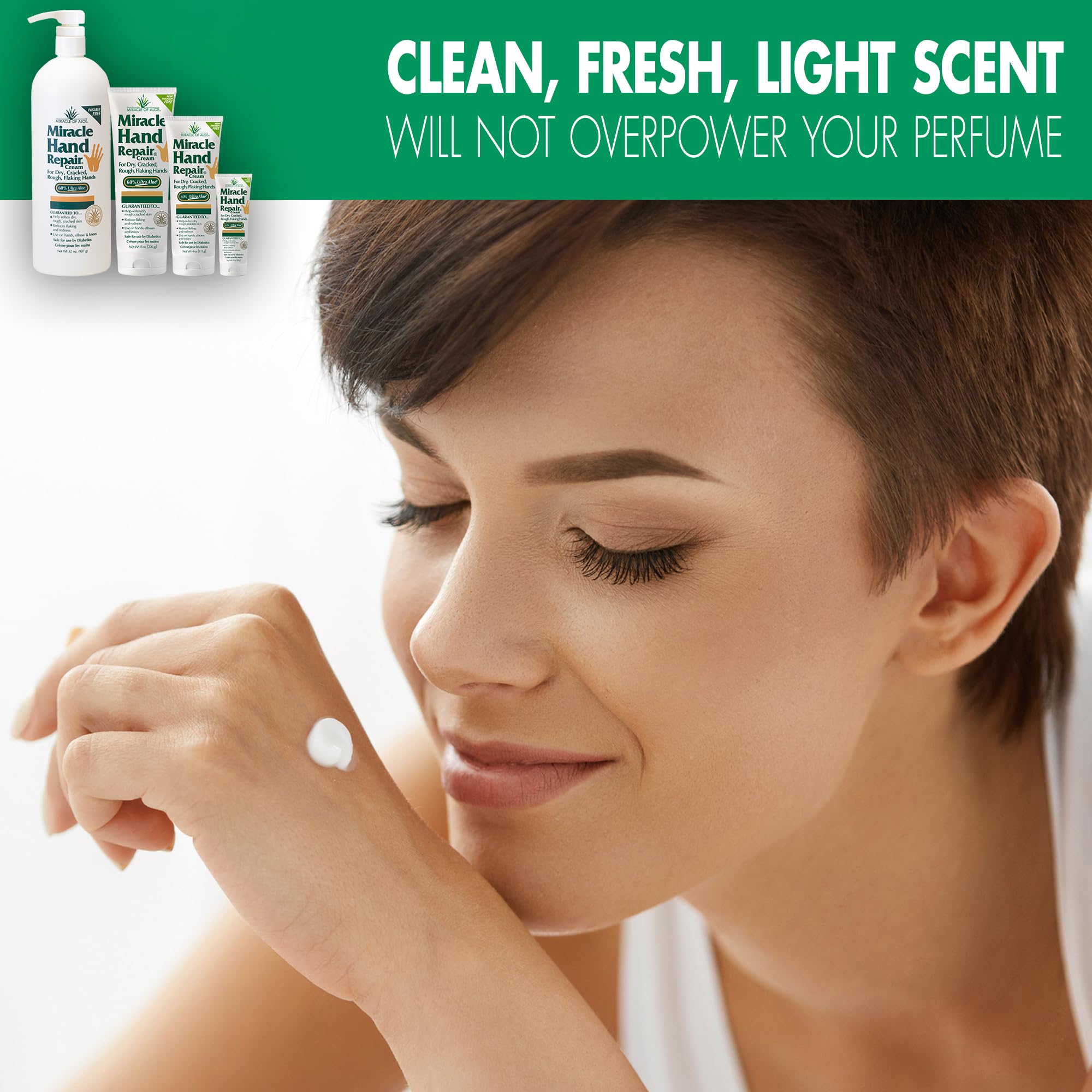 Miracle Hand Repair Cream 32 oz – 60% UltraAloe Gel | Non-Greasy, Fast-Absorbing Hand Moisturizer