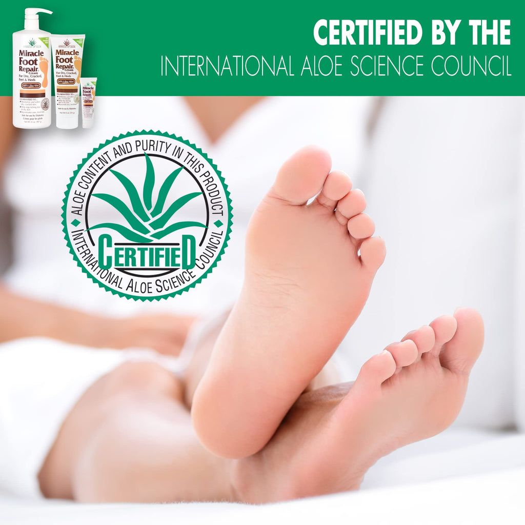 Miracle Foot Repair Cream 8 oz + Miracle Hand Repair 1 oz | UltraAloe Aloe Vera Lotions by Miracle of Aloe