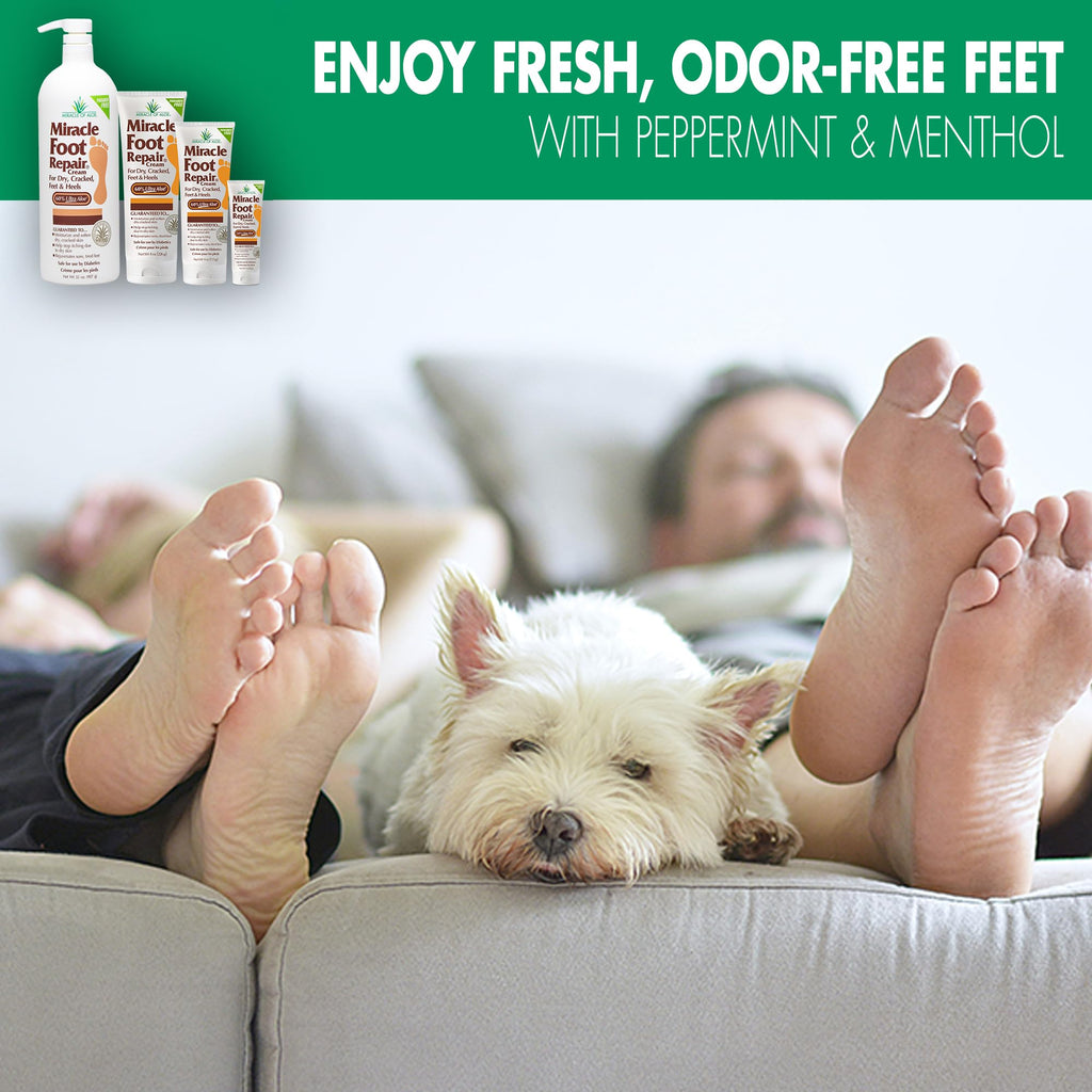 Miracle Foot Repair Cream (8 oz / 3-Pack) – 60% Ultra Aloe for Dry, Cracked Heels