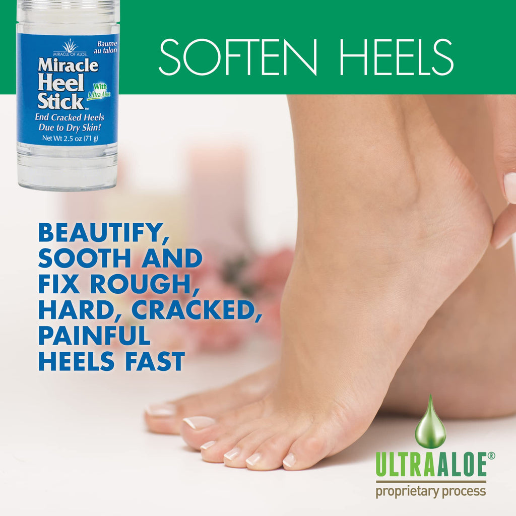 Miracle of Aloe Heel Balm & Foot Repair Cream – Ultra Aloe Moisturizing Duo for Dry, Cracked Feet