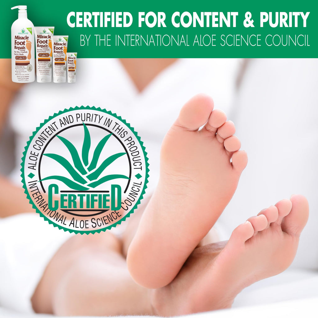 Miracle of Aloe Miracle Foot Repair Cream – 60% Ultra Aloe, 2-Pack (8 oz)