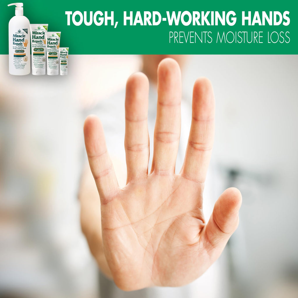 Miracle Hand Repair Cream 32 oz – 60% UltraAloe Gel | Non-Greasy, Fast-Absorbing Hand Moisturizer