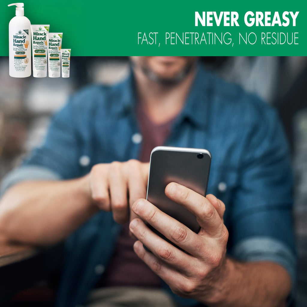 Miracle Hand Repair Cream 32 oz – 60% UltraAloe Gel | Non-Greasy, Fast-Absorbing Hand Moisturizer