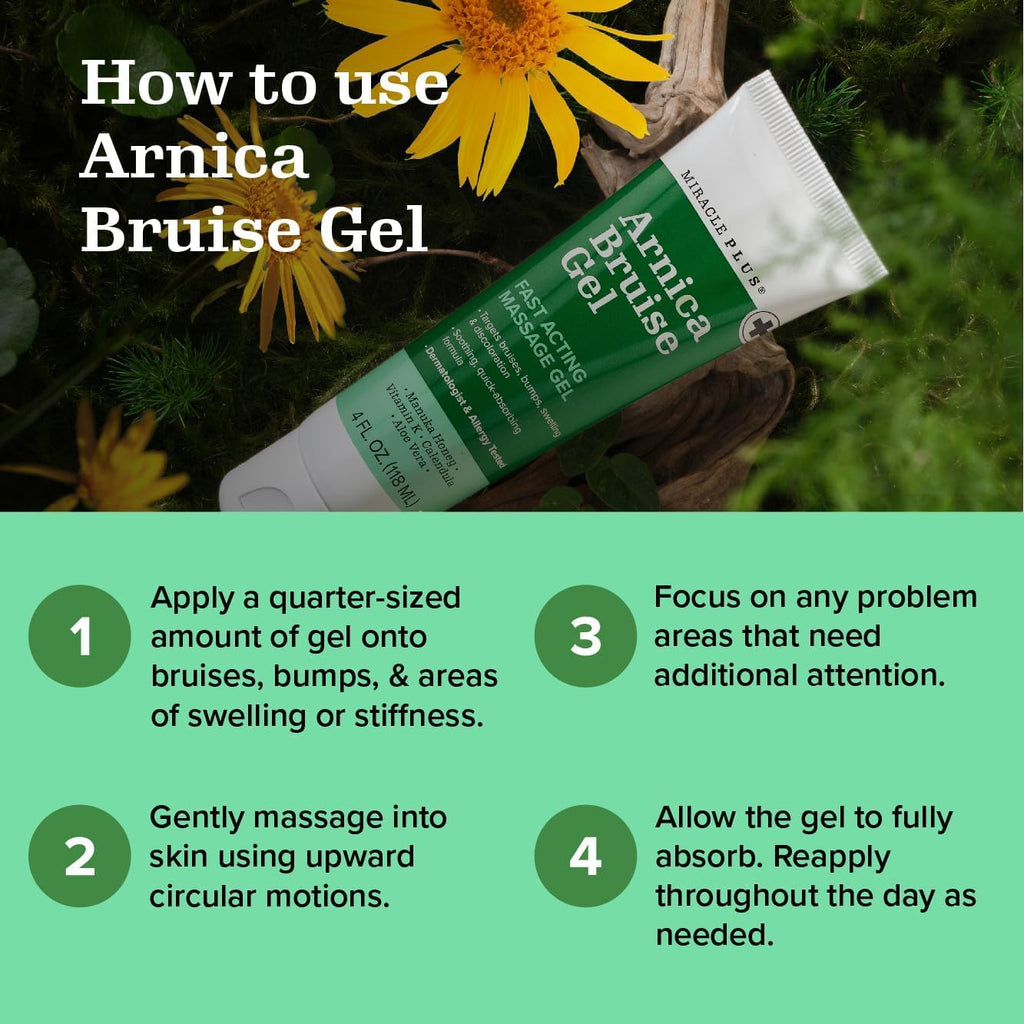 Miracle Plus Arnica Cream & Gel – Bruising Relief 2pc Set with Vitamin K & Horse Chestnut
