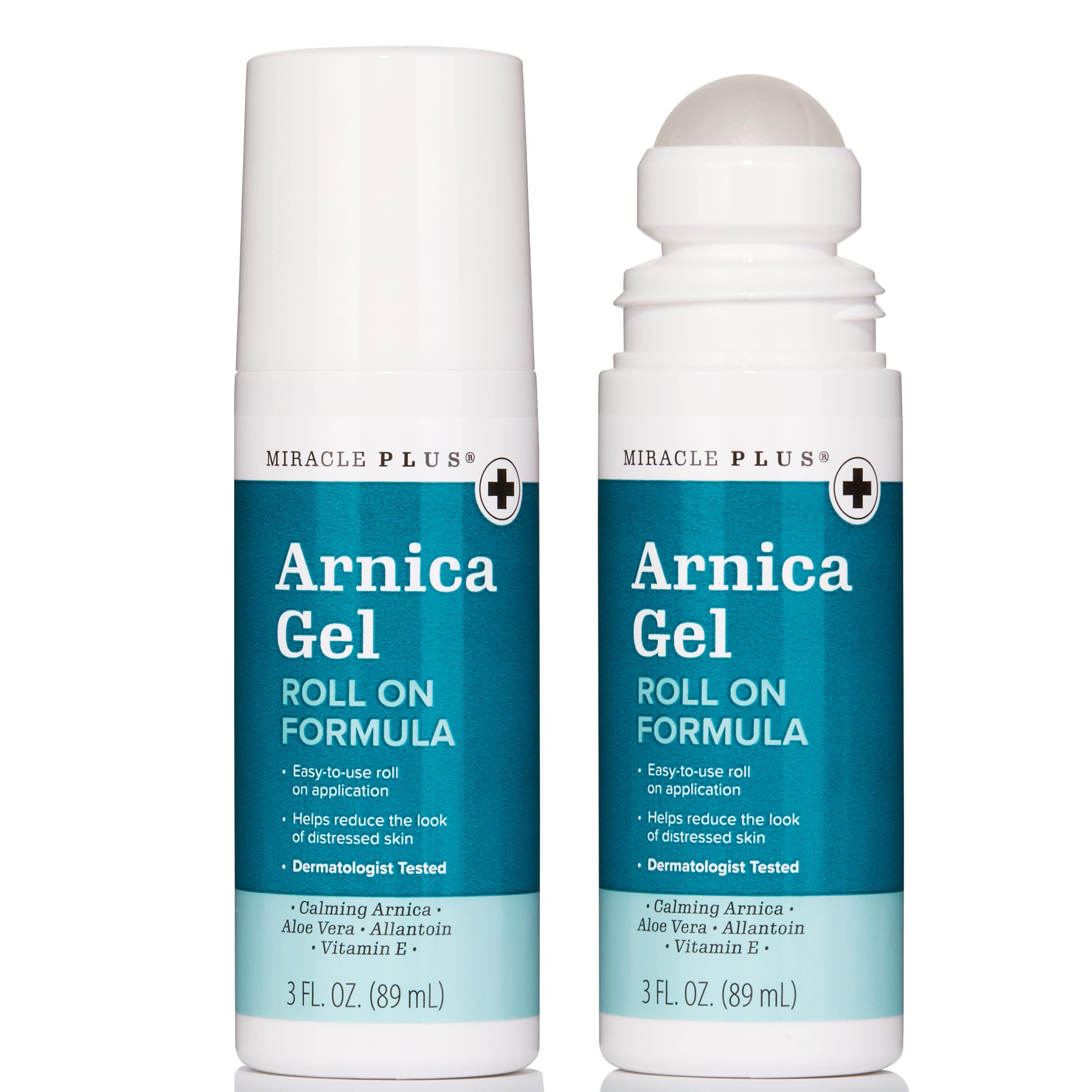Miracle Plus Arnica Bruise Gel Roll-On – 3 oz | Natural Arnica Montana with Vitamin K for Bruises, Swelling & Skin Support