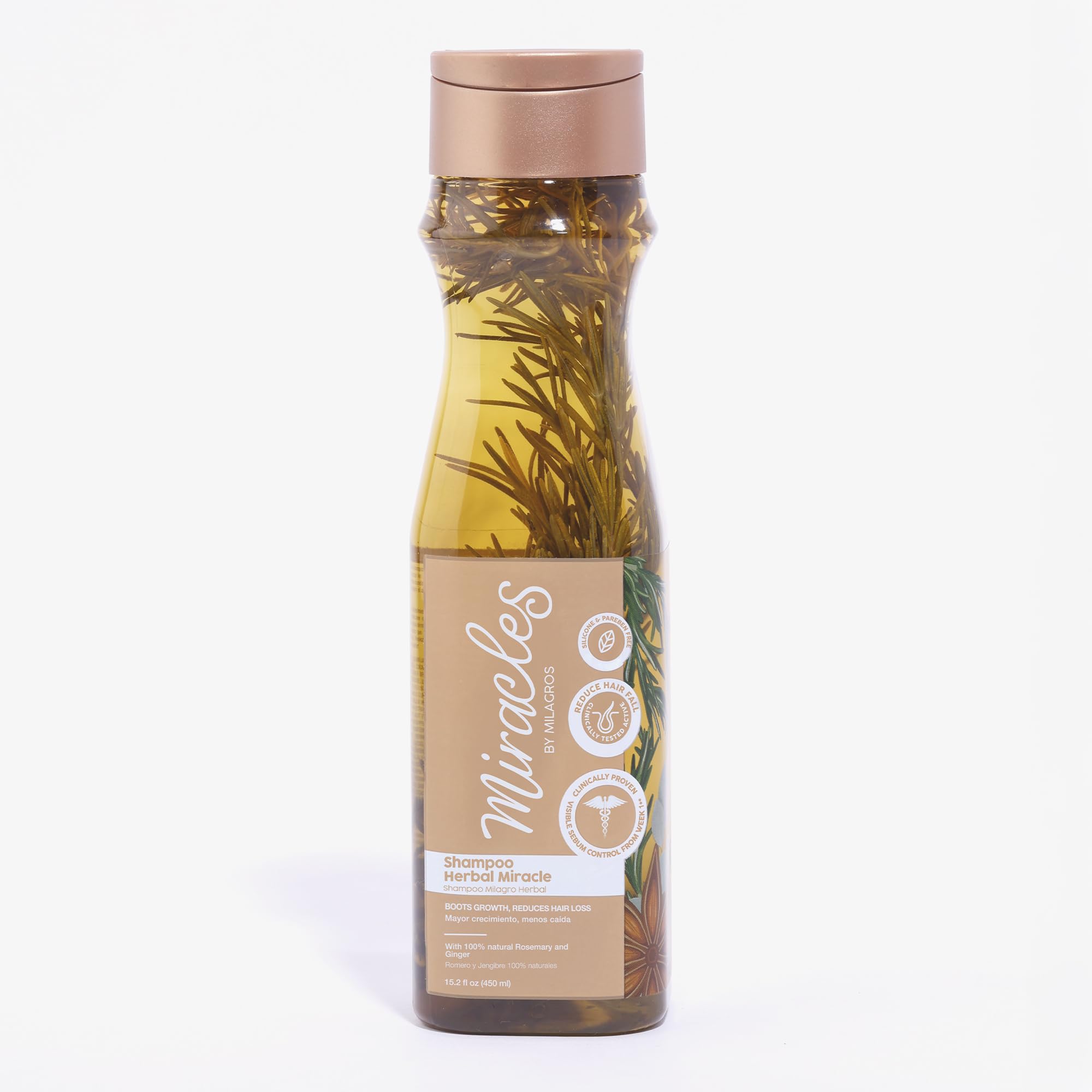Miracles By Milagros Herbal Miracle Rosemary Shampoo – Salt-Free, Oil Control for Oily Hair