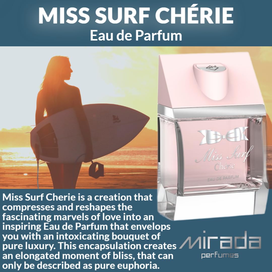 MIRADA Miss Surf Chérie Eau de Parfum (100 ml) – Women’s Fragrance with Fruity Floral Notes