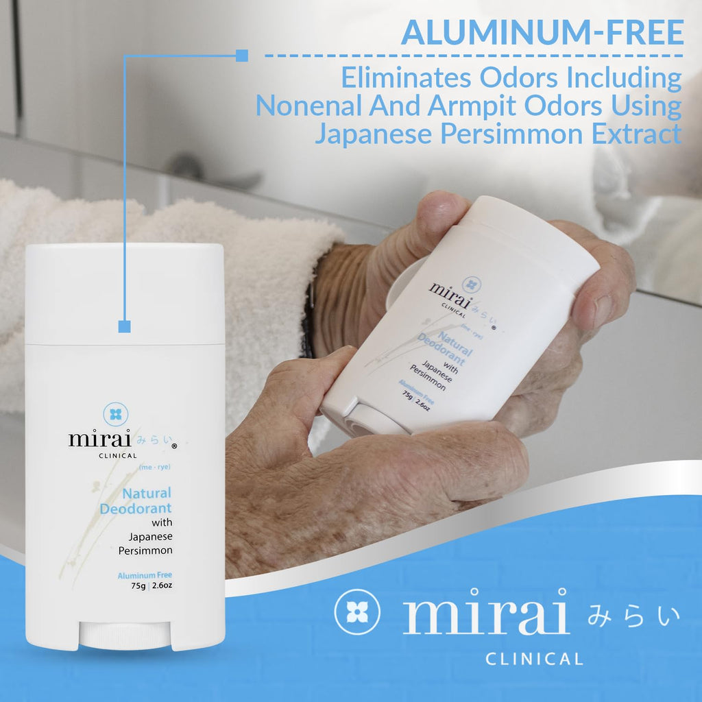Mirai Clinical All Natural Deodorant – Unscented, Aluminum-Free, Full-Body Use