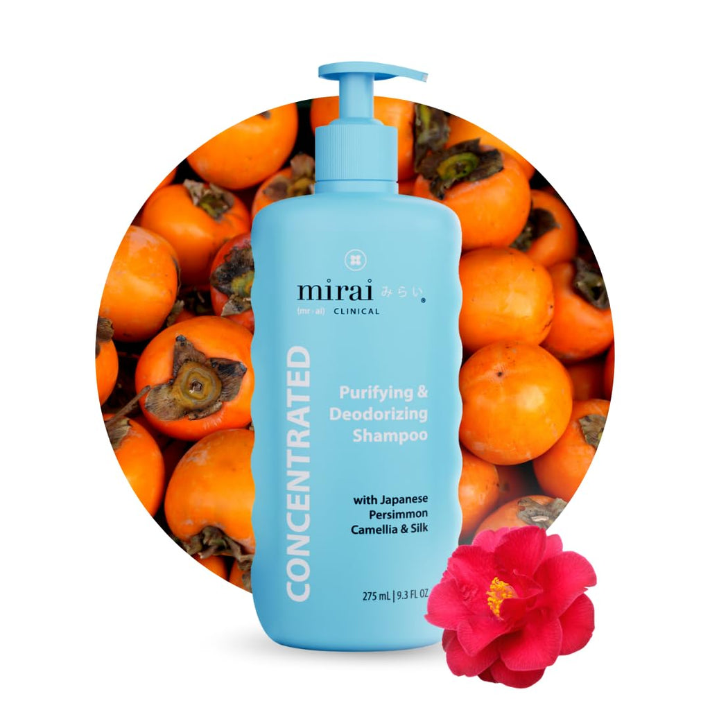 Mirai Persimmon Shampoo – Nonenal® Odor Solution for Mature & Color-Treated Hair | Sulfate-Free, Paraben-Free