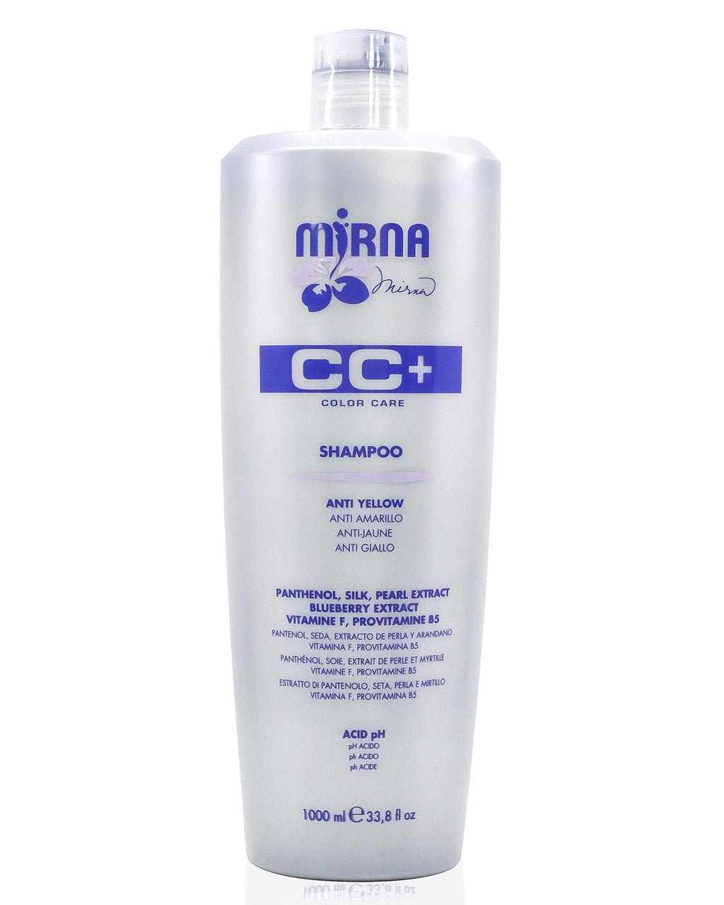 Mirna Professional Anti Yellow Color Care Shampoo | Delicate pH Formula, Silk & Pearl Extracts