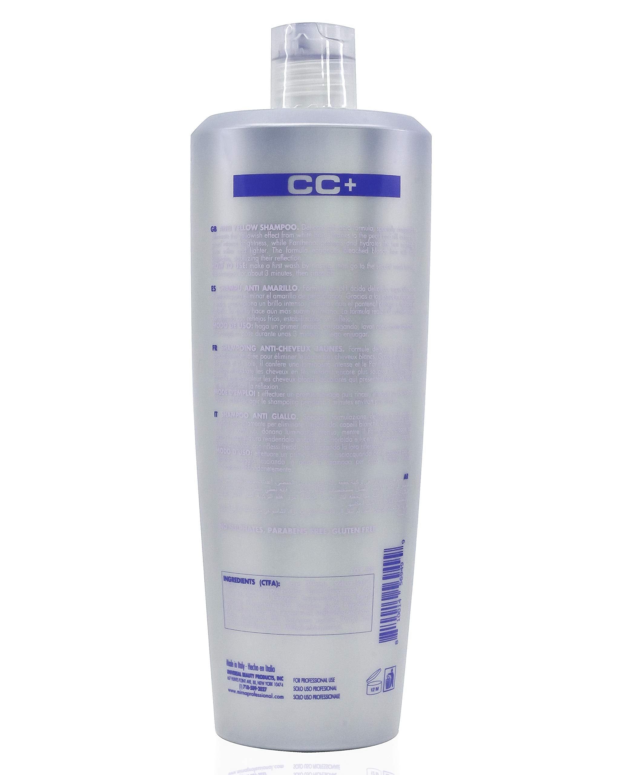 Mirna Professional Anti Yellow Color Care Shampoo | Delicate pH Formula, Silk & Pearl Extracts