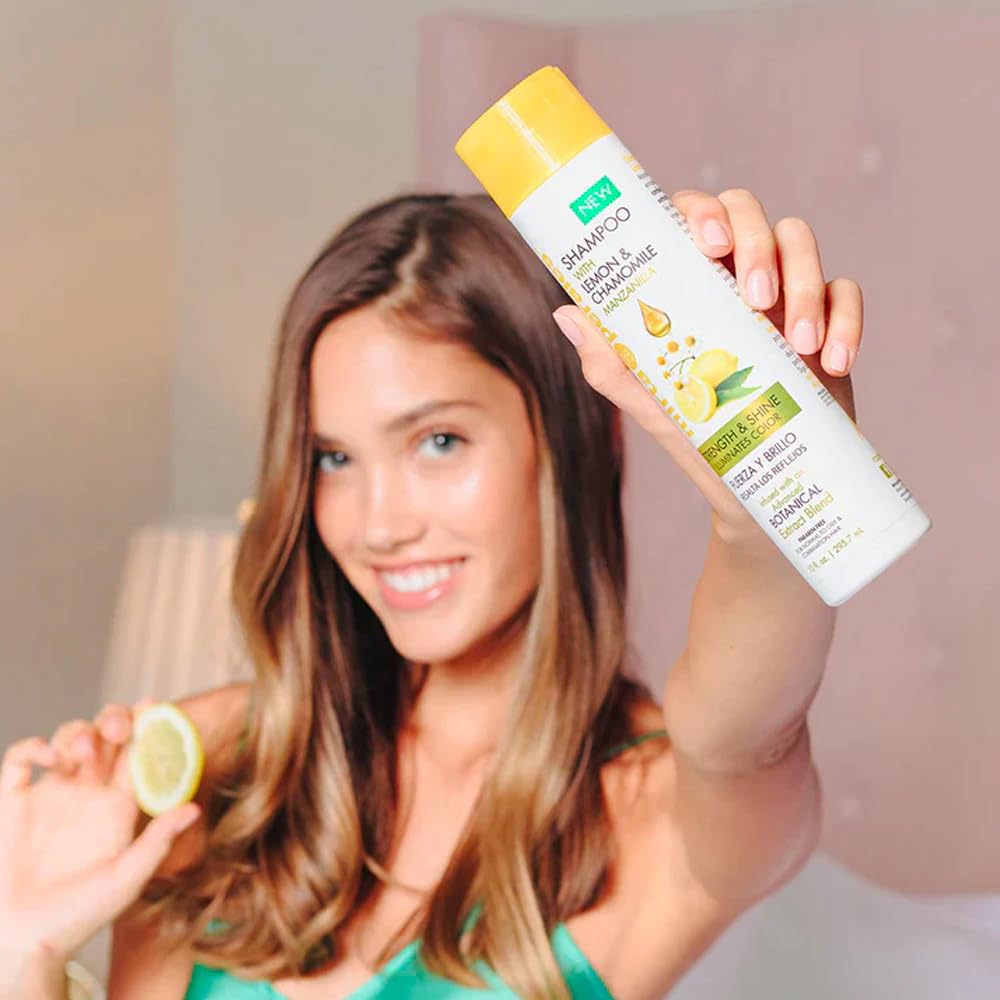 Mirta De Perales Lemon & Chamomile Shampoo – 10 oz | Shine, Lighten, Frizz Control