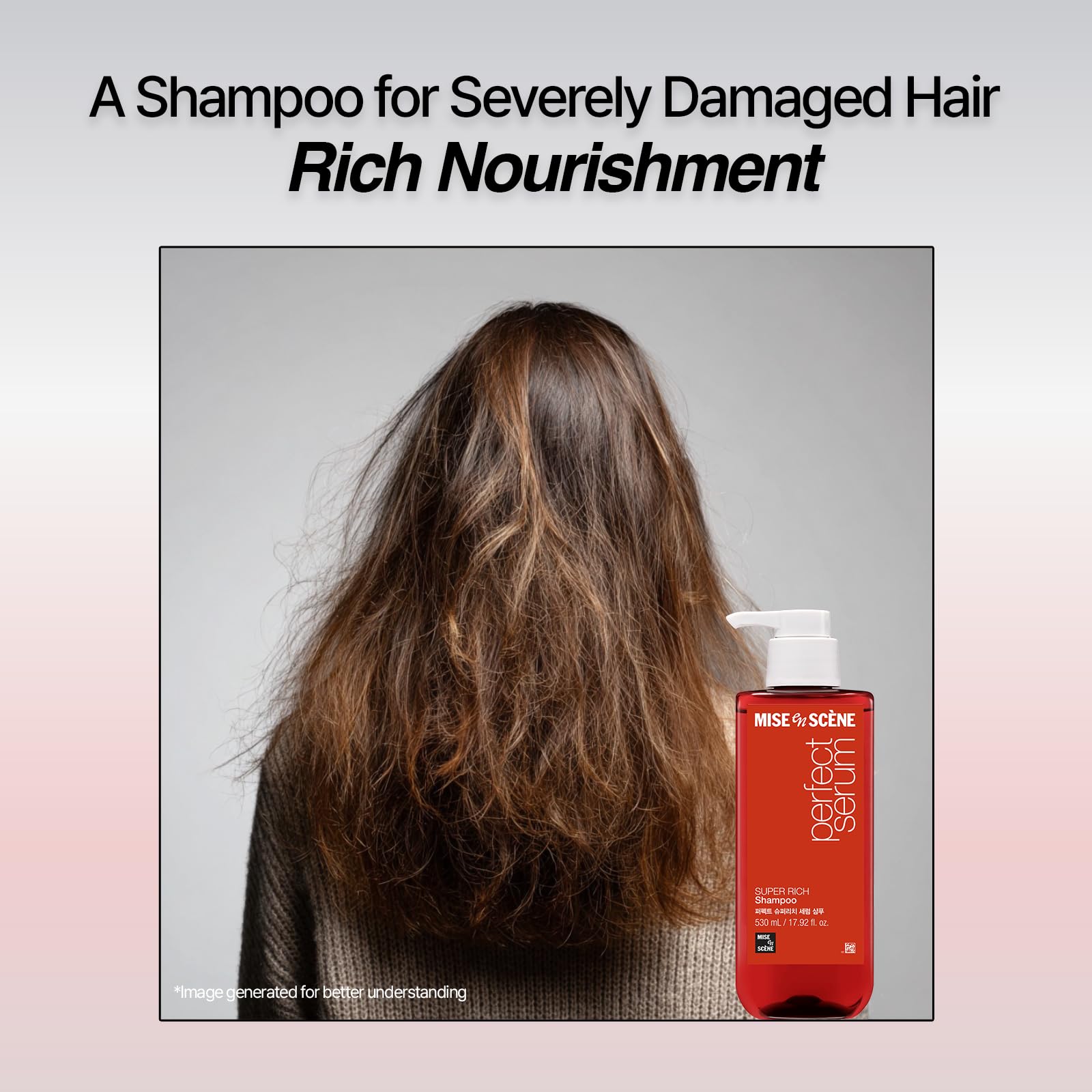 Mise En Scene Perfect Serum Super Rich Shampoo | Korean Hair Care for Severely Damaged Hair – Hydrating & Anti-Frizz