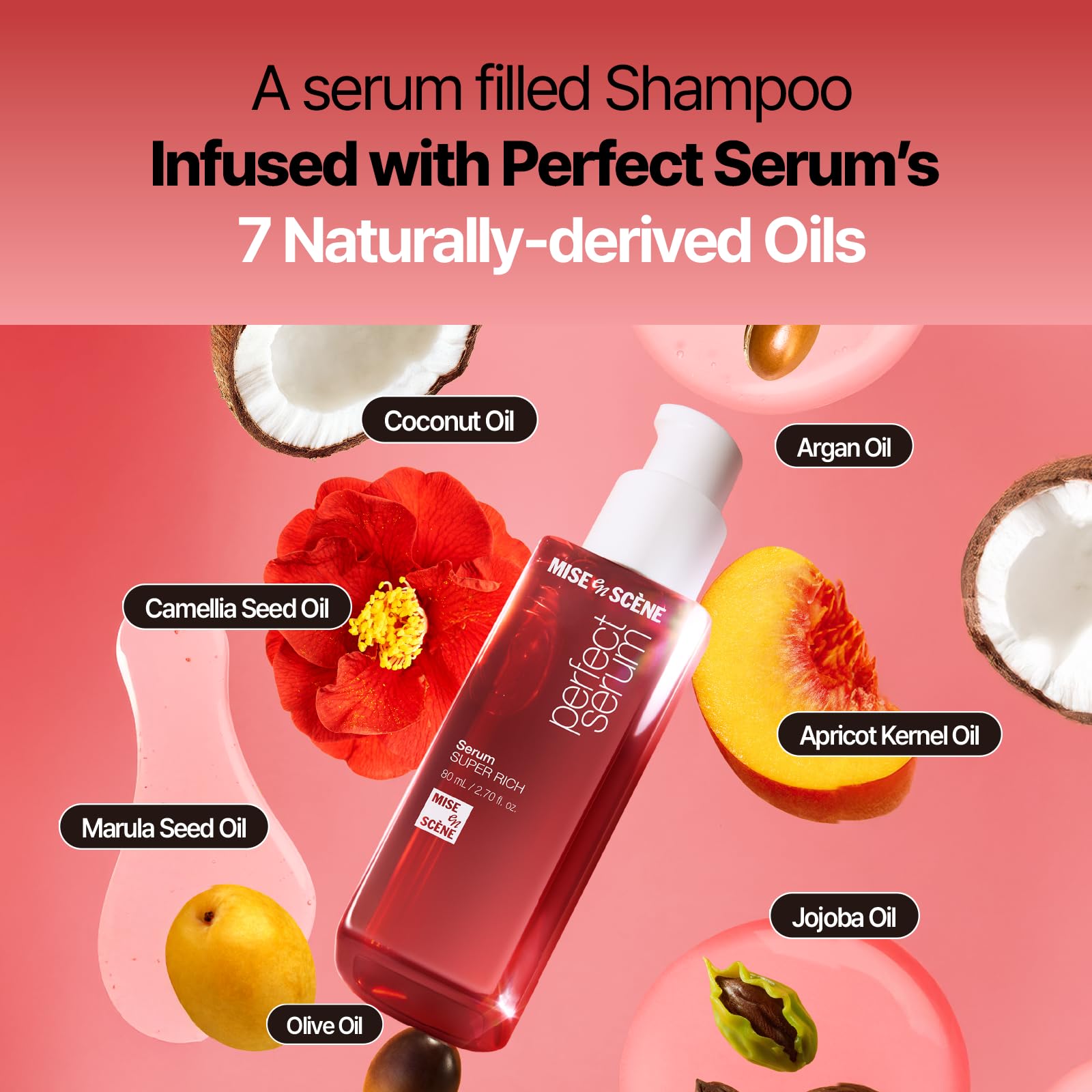 Mise En Scene Perfect Serum Super Rich Shampoo | Korean Hair Care for Severely Damaged Hair – Hydrating & Anti-Frizz