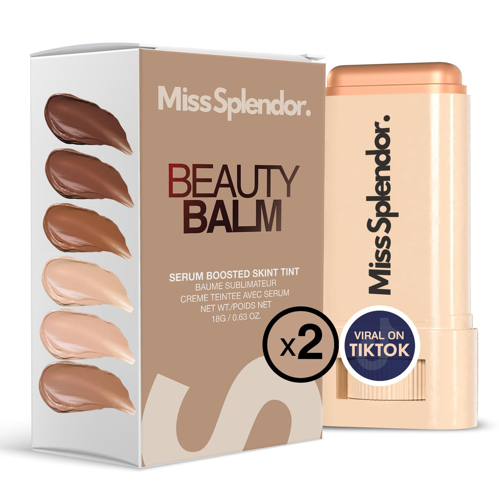 Miss Splendor Beauty Balm Skin Tint 2 Pack – Shade 3 | Serum-Boosted Hybrid Foundation & Skincare