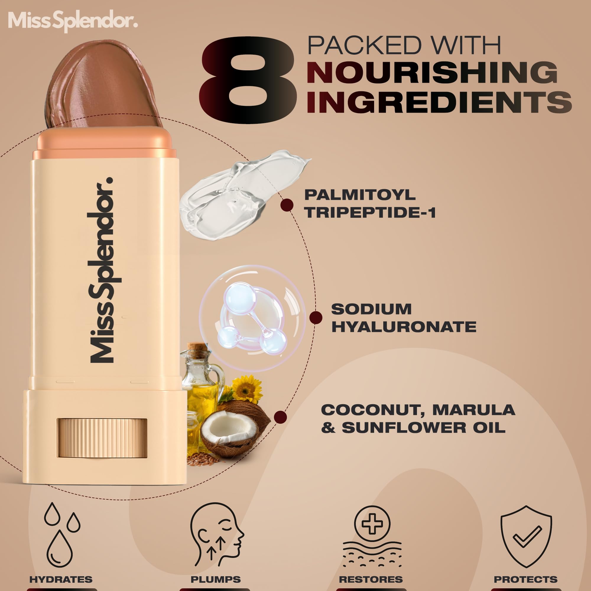 Miss Splendor Beauty Balm Skin Tint 2 Pack – Shade 3 | Serum-Boosted Hybrid Foundation & Skincare
