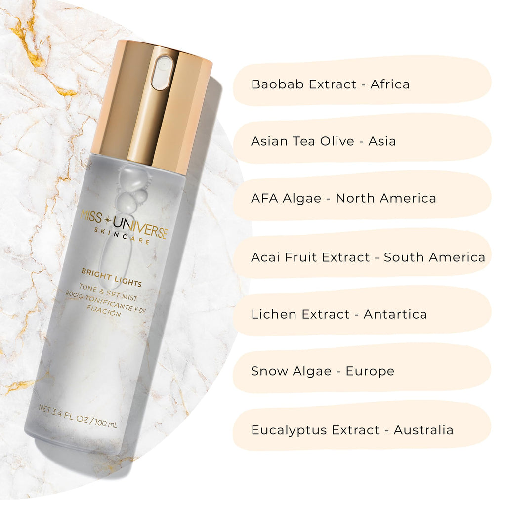 Miss Universe Skincare Bright Lights Toner – 100 mL, Hydrating Vitamin C & Hyaluronic Acid