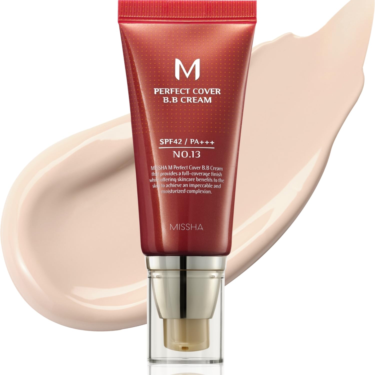 MISSHA M Perfect Cover BB Cream No.13 Bright Beige – SPF 42 PA+++ | Fair, Cool Undertone