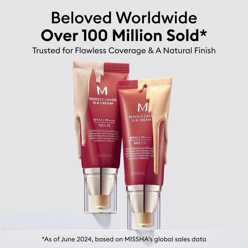 MISSHA M Perfect Cover BB Cream No.13 Bright Beige – SPF 42 PA+++ | Fair, Cool Undertone
