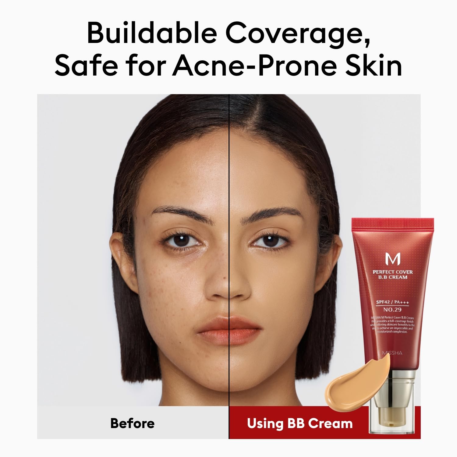 MISSHA M Perfect Cover BB Cream No.29 Caramel Beige - SPF 42 PA+++ | Medium/Tan Warm Undertone