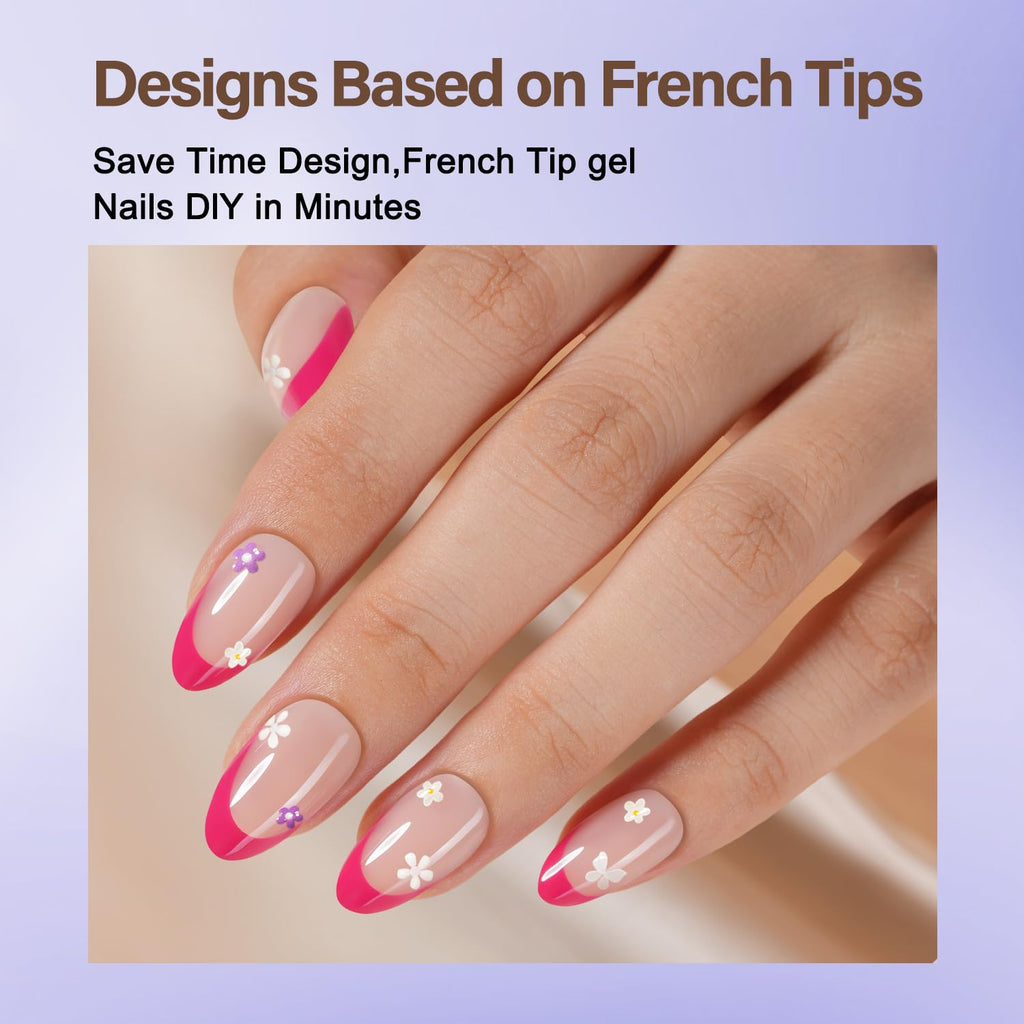 Misssix French Tip Press On Nails – 150 Pcs Short Almond Soft Gel Tips Starter Kit