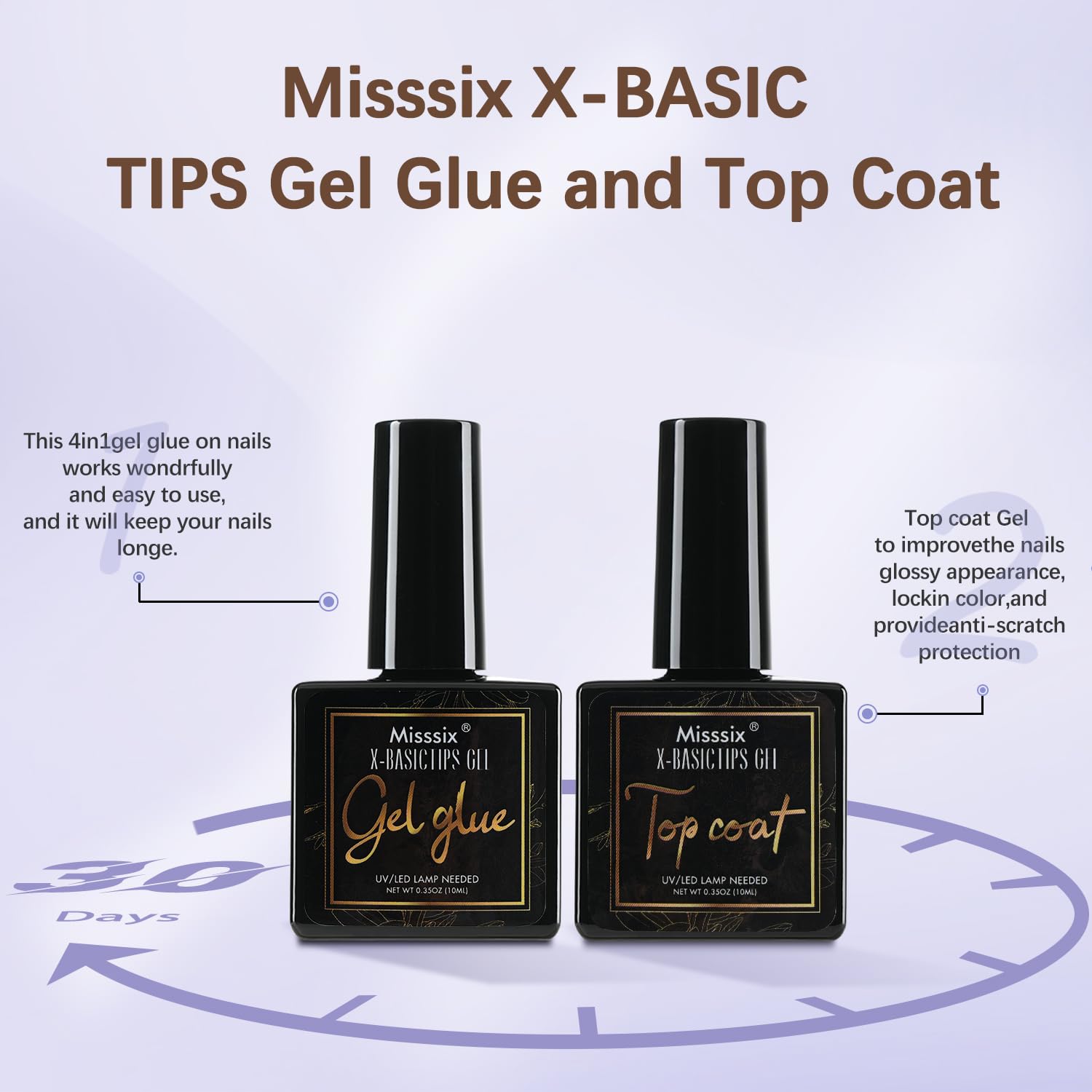 Misssix French Tip Press On Nails – 150Pcs Short Square Gel Tips Starter Kit