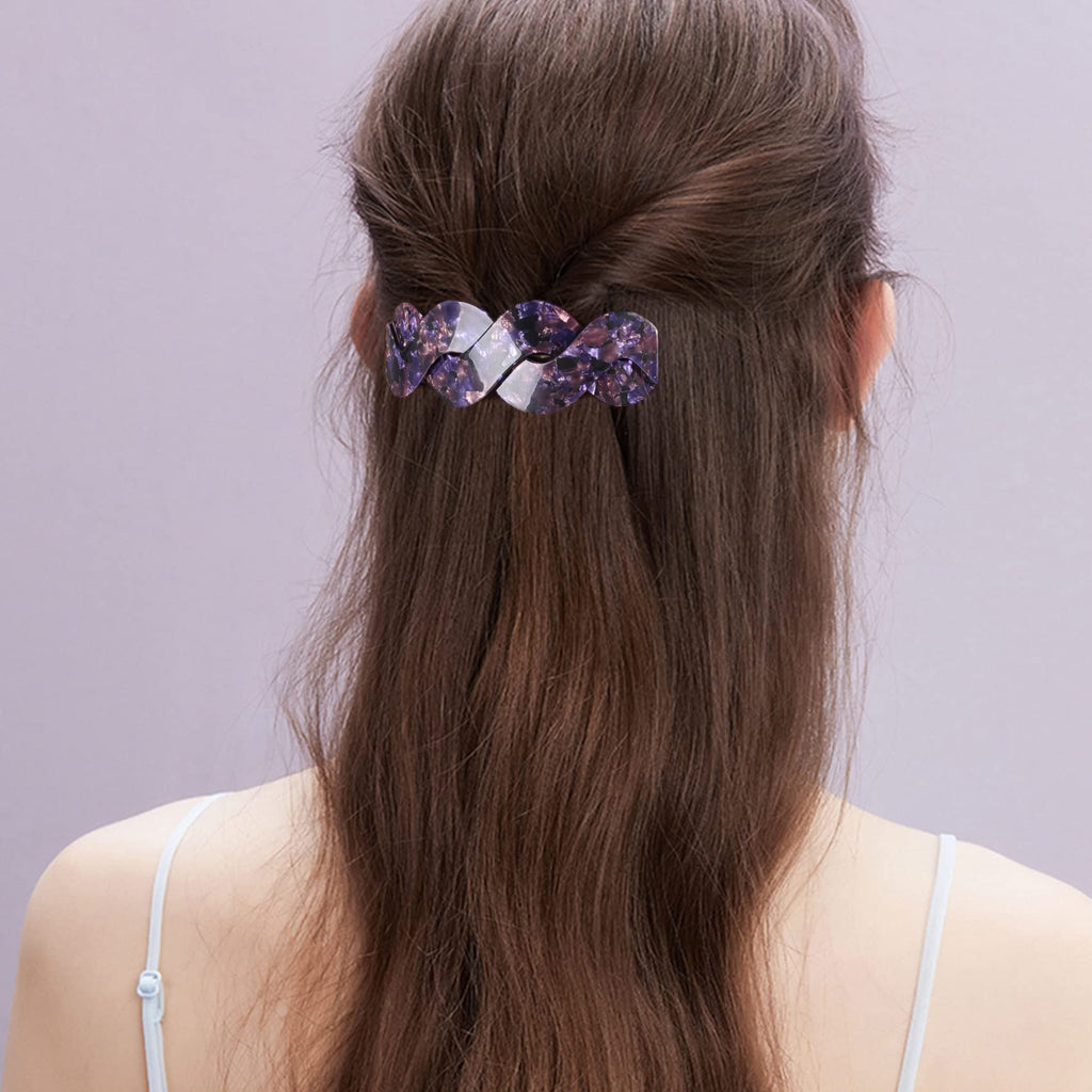 Mistofu Women's Hair Barrettes - Elegant French Retro Clips for Thick Hair (3-Pack, Large)