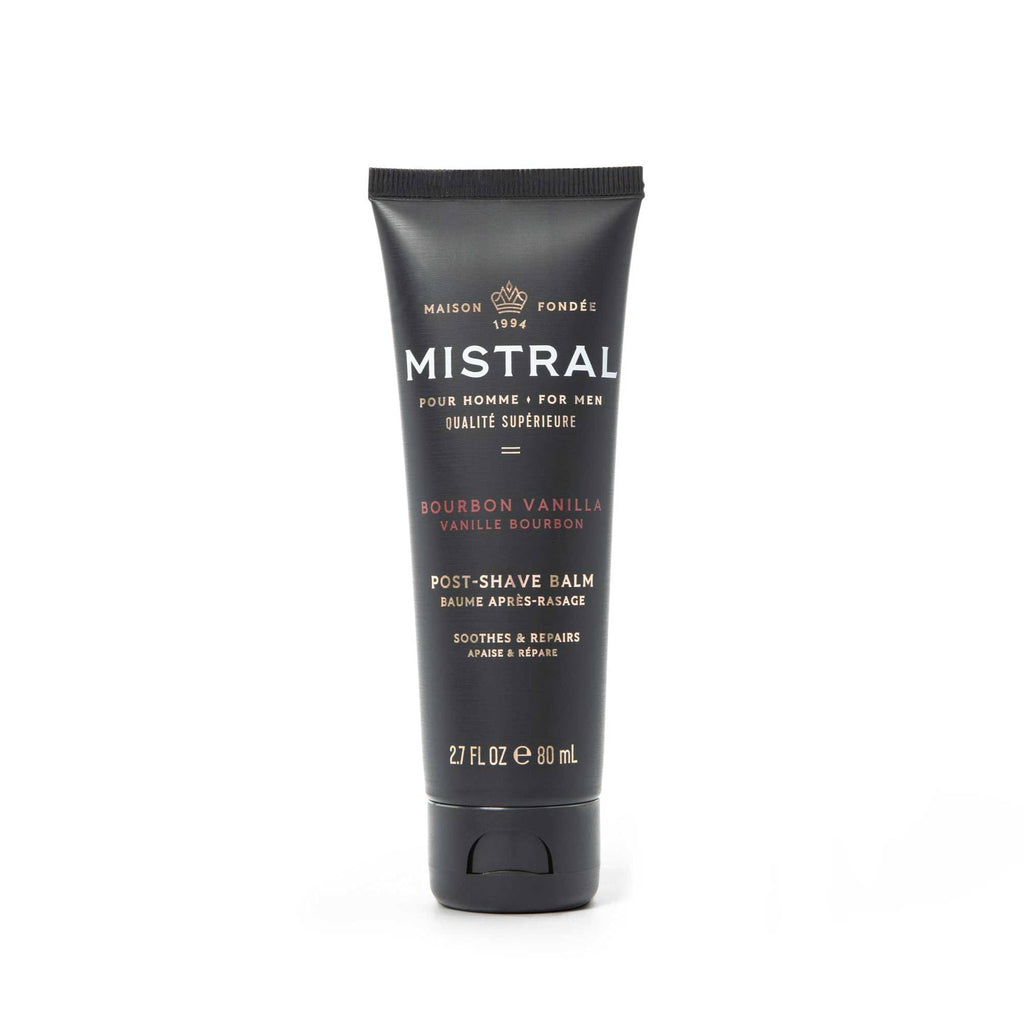 Mistral Bourbon Vanilla After Shave Balm – 2.7 Fl Oz | Hydrating, Non-Greasy, Aloe & Jojoba | Made in France