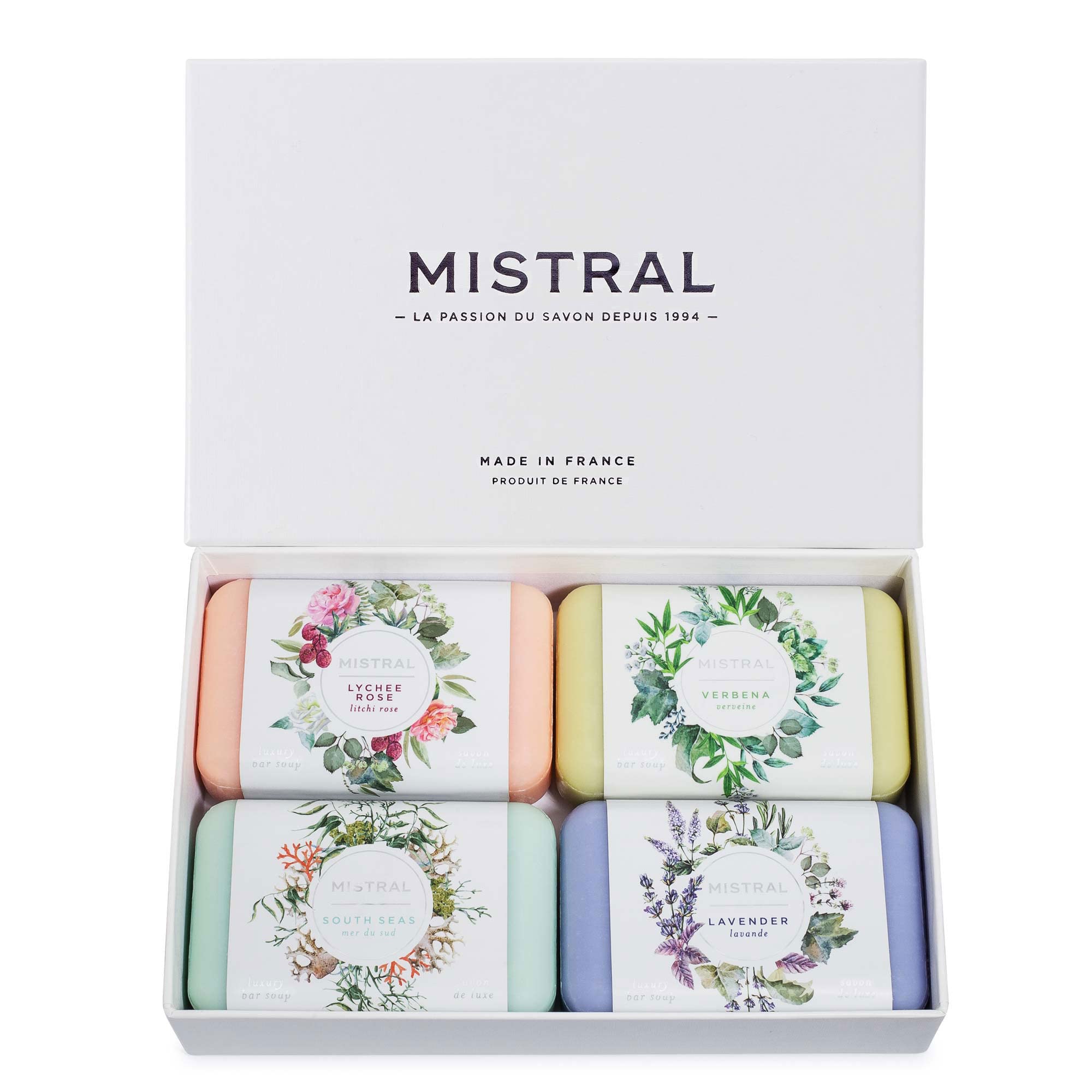 Mistral Classic French Bar Soap Assorted Set – 4 Bars