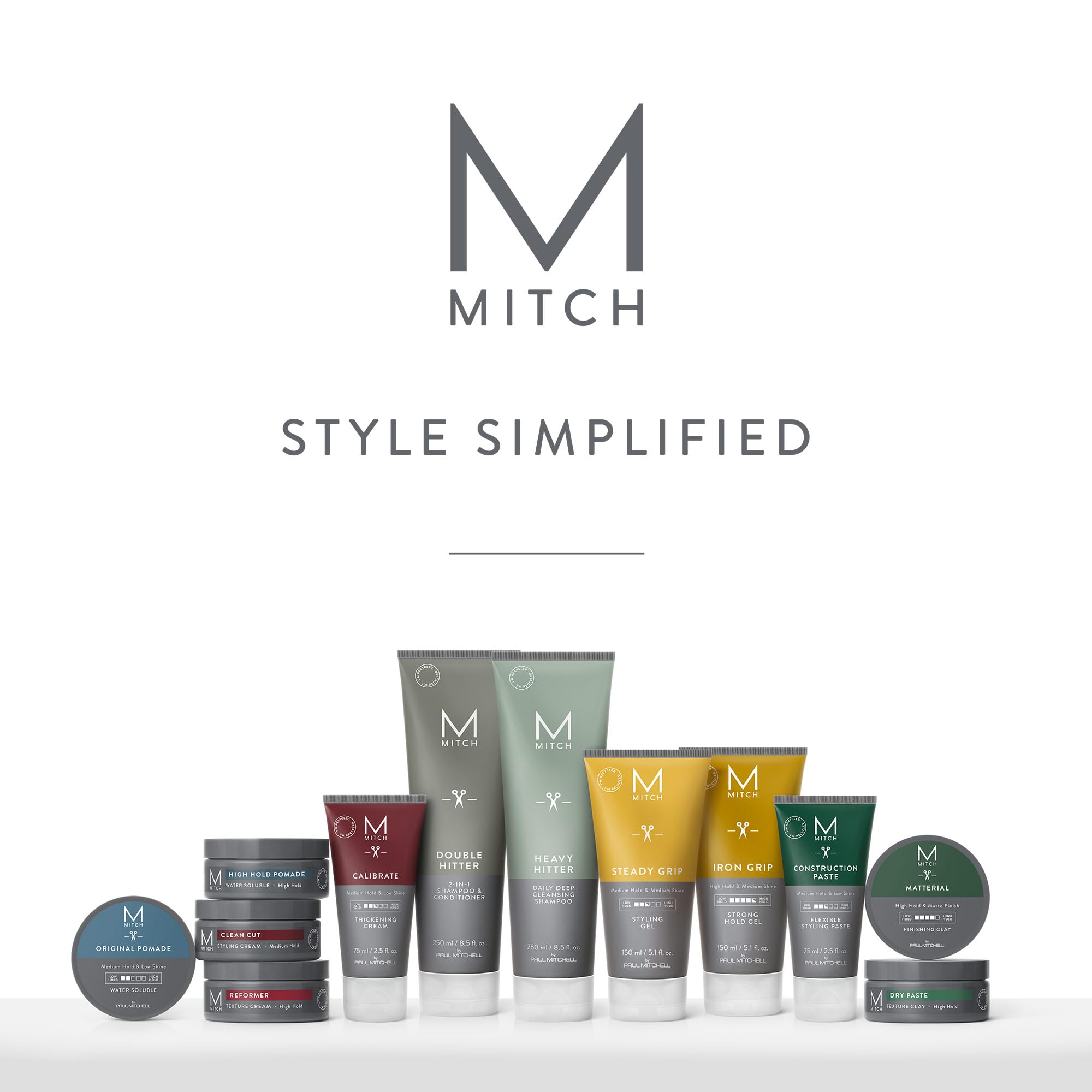 MITCH Clean Cut Styling Cream for Men – Medium Hold, Semi-Matte Finish