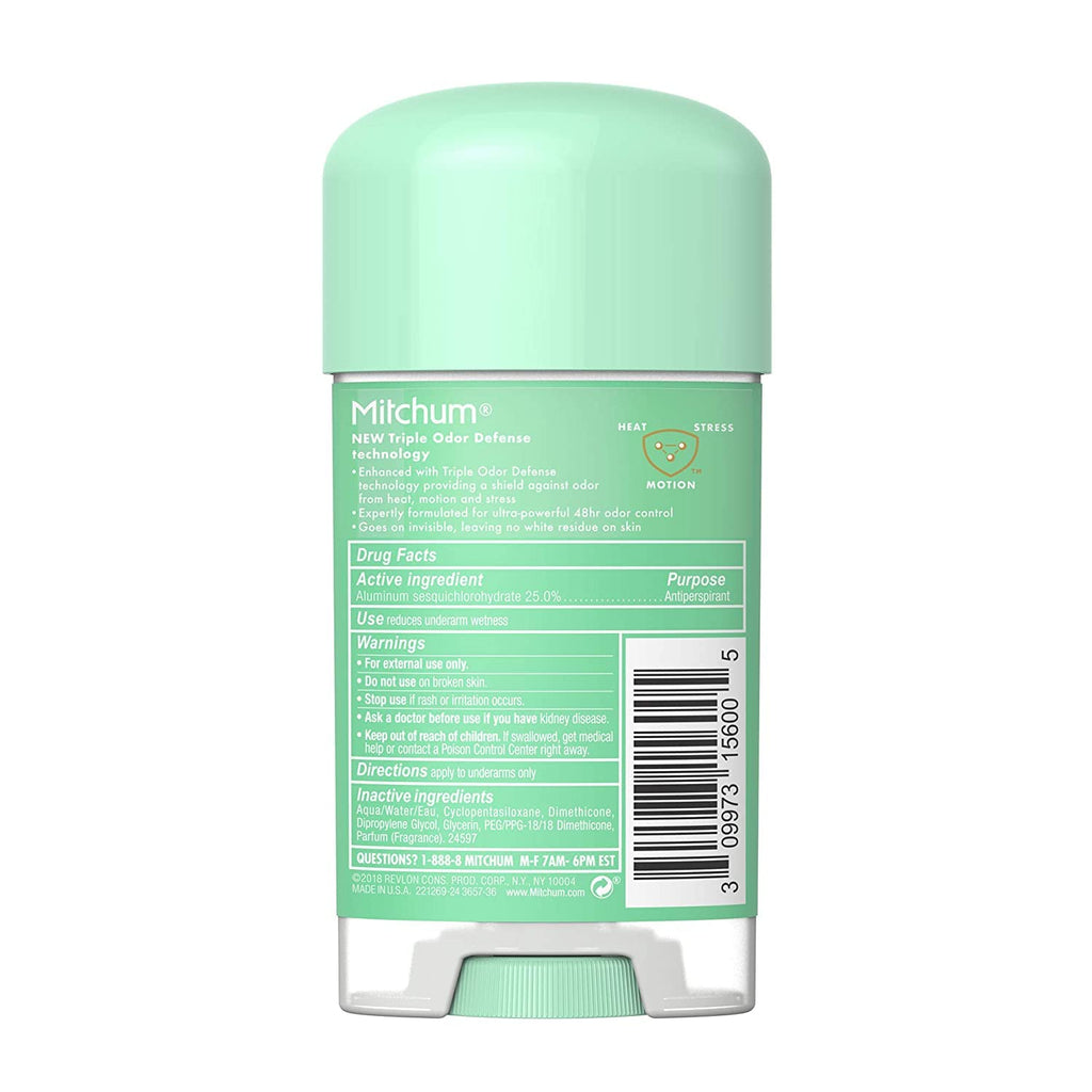 Mitchum Gel Anti-Perspirant Deodorant for Women – Powder Fresh, Triple Odor Defense, 2.25 oz (8 Pack)