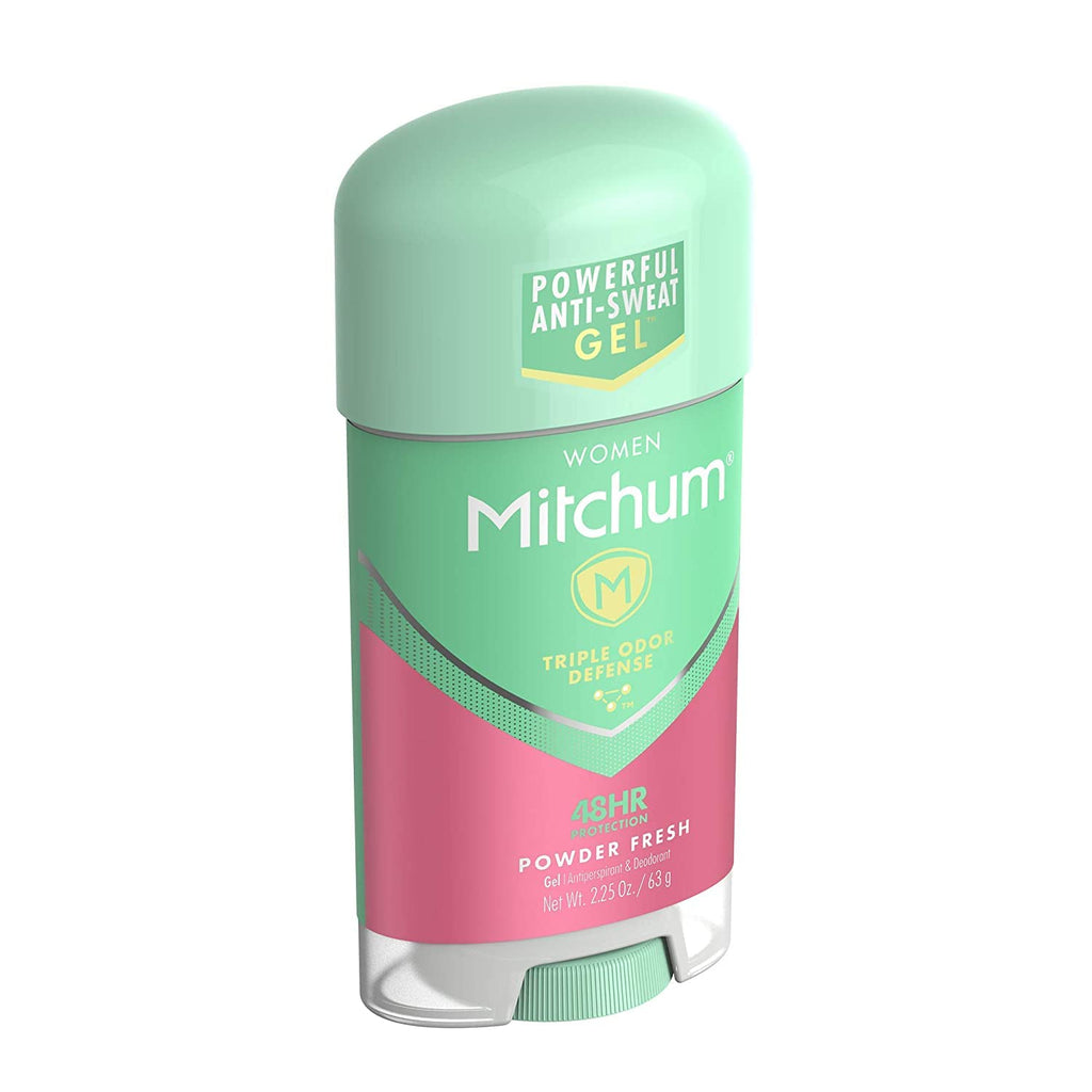 Mitchum Gel Anti-Perspirant Deodorant for Women – Powder Fresh, Triple Odor Defense, 2.25 oz (8 Pack)