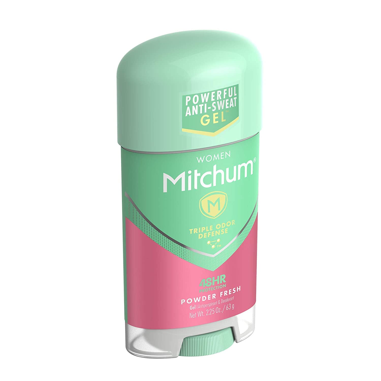 Mitchum Gel Anti-Perspirant Deodorant for Women – Powder Fresh, Triple Odor Defense, 2.25 oz (8 Pack)