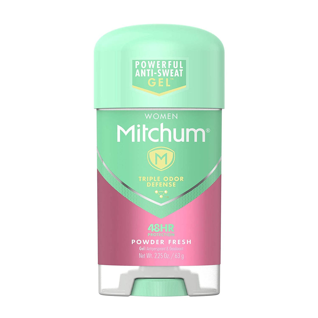 Mitchum Gel Anti-Perspirant Deodorant for Women – Powder Fresh, Triple Odor Defense, 2.25 oz (8 Pack)