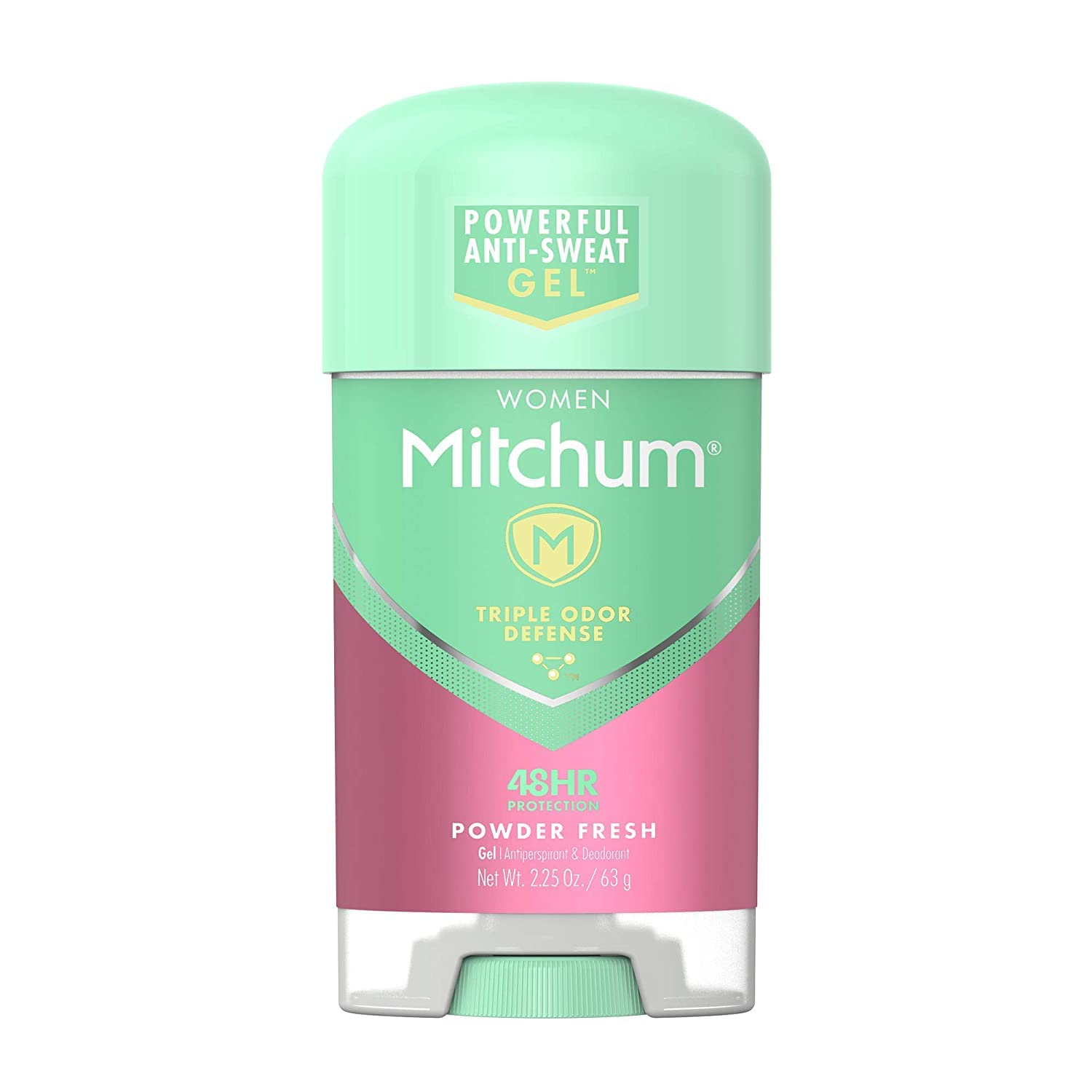 Mitchum Gel Anti-Perspirant Deodorant for Women – Powder Fresh, Triple Odor Defense, 2.25 oz (8 Pack)