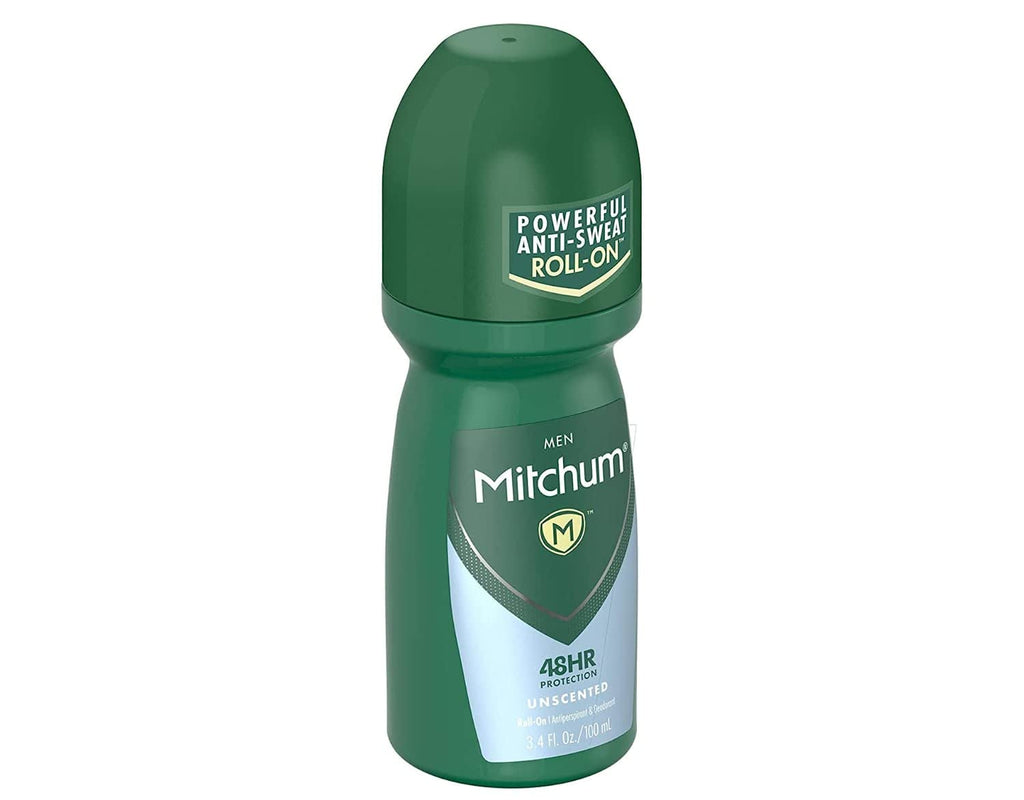 Mitchum Invisible Unscented Roll-On Anti-Perspirant & Deodorant — Pack of 3