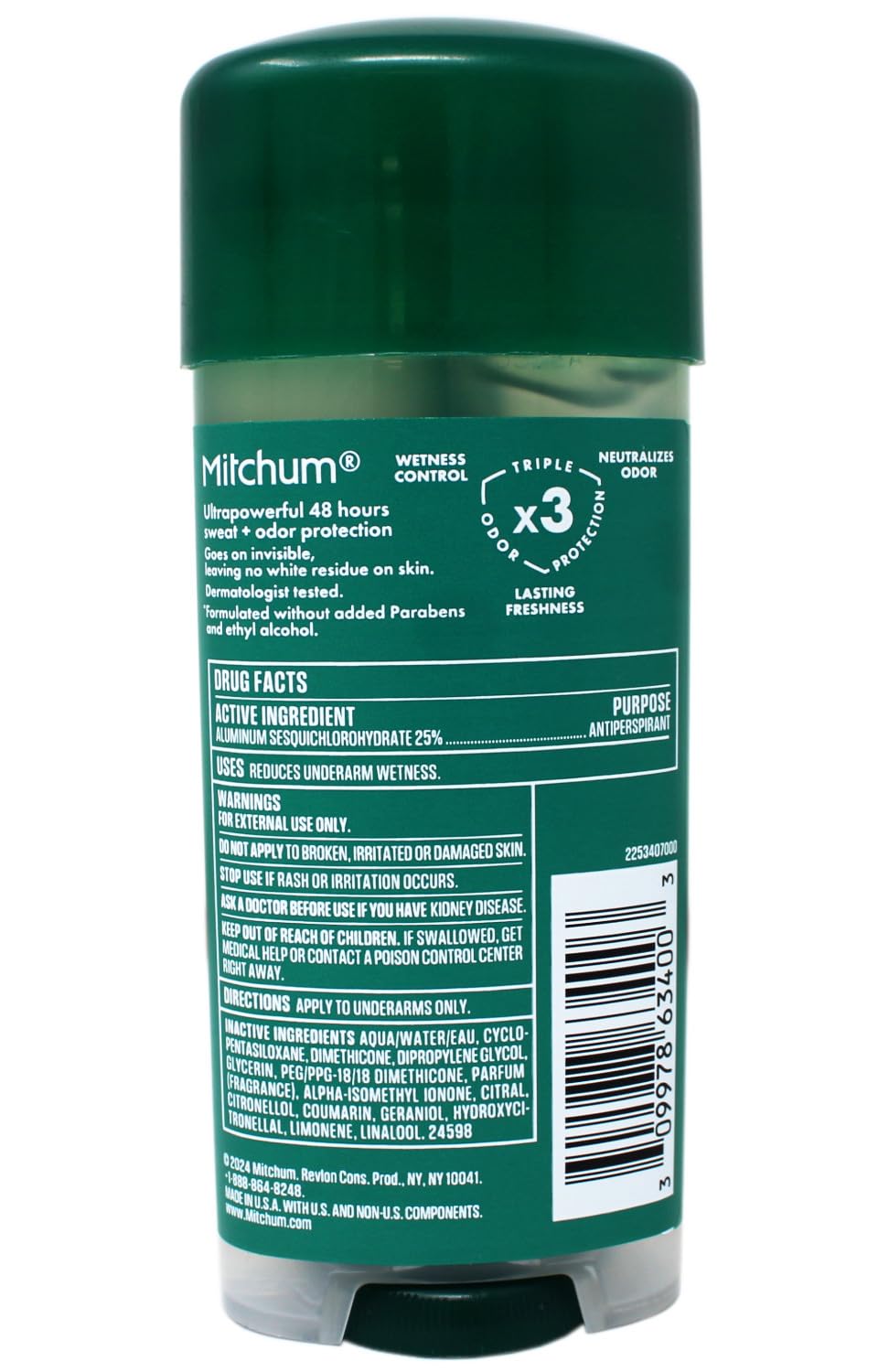 Mitchum Advanced Gel Anti-Perspirant & Deodorant Mountain Air – 3.4 oz, Value Pack (9 bottles)
