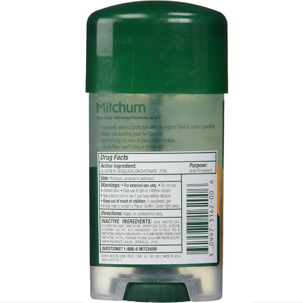 Mitchum Power Gel Sport Anti-Perspirant Deodorant – 2.25 oz × 5 Pack
