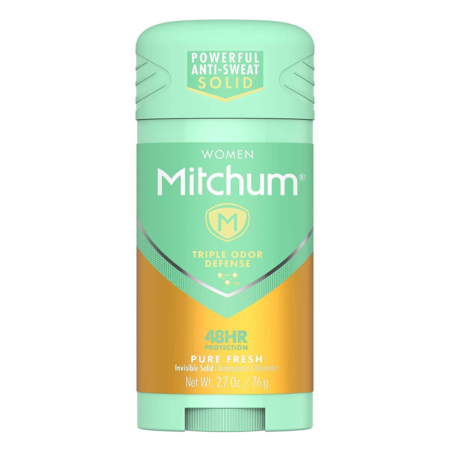 Mitchum Women Triple Odor Defense Invisible Solid — Pure Fresh, 48HR Protection, 8 Pack