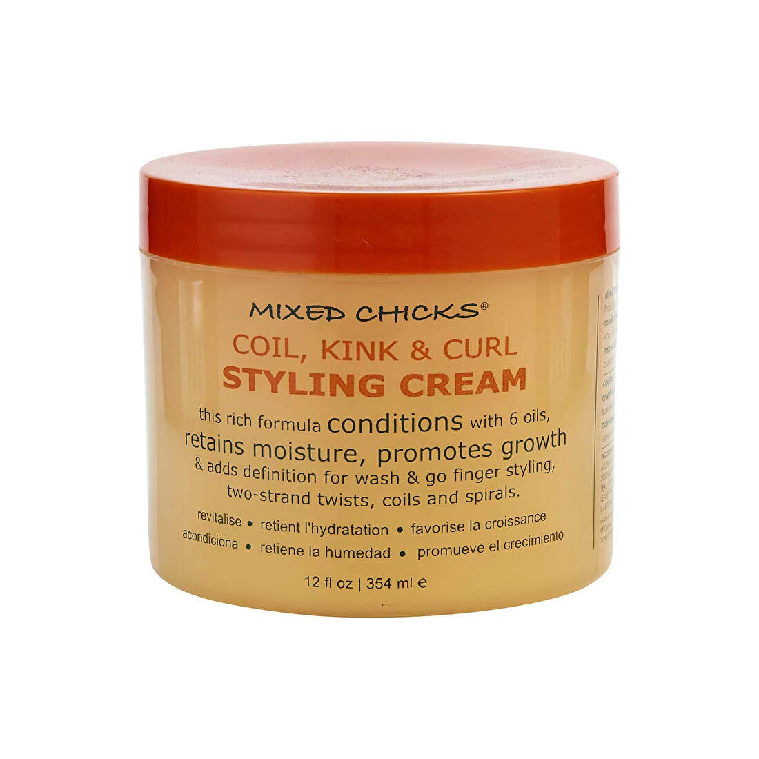 Mixed Chicks Coil, Kink & Curl Styling Cream — 12 Fl Oz | Flexible Hold, Moisture & Shine