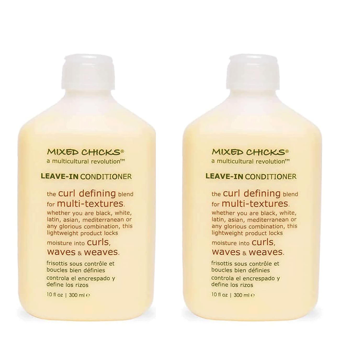 Mixed Chicks Curl Defining Leave-In Conditioner – Pack of 2, 10 oz Each | Curl Hydration & Frizz Control