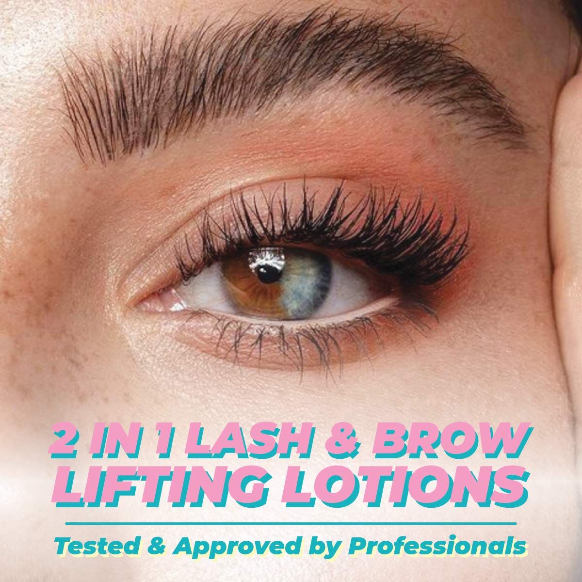 MIYA LASH 2 in 1 Brow Lamination & Lash Lift Lotion Set – 10 Treatments, Sachet Refills, Fast-Acting 3-Step Kit